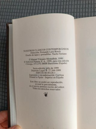 Libro Galíndez, de Manuel Vázquez Montalbán