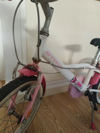 Bicicleta Infantil Btwin Rosa y Blanca