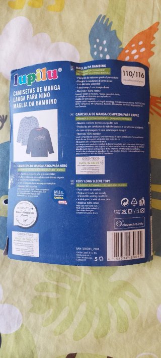 Lupilu Pack 2 Camisetas Manga Larga Niño 110/116