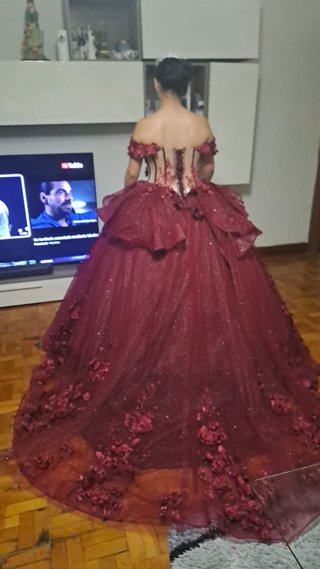 Vestido Quinceañera Burdeos