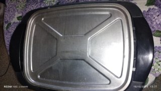 Padella elettrica con coperchio in vetro