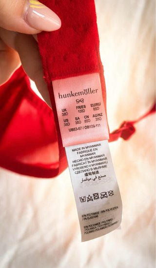 Sujetador Push-Up Encaje Hunkemöller Rojo 85D