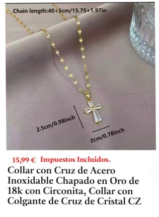 Collar Cruz Circonitas.