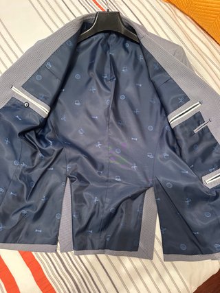 Americana hombre talla 50 azul/gris