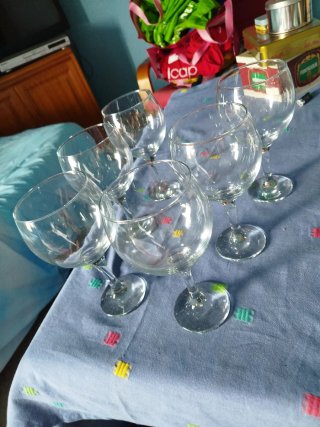 Juego de 6 copas de cristal