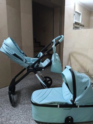 Carrito Bebé 3 Piezas Azul Celeste