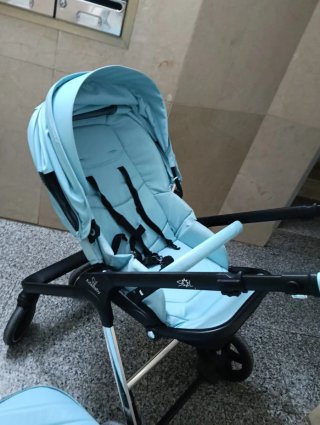 Carrito Bebé 3 Piezas Azul Celeste