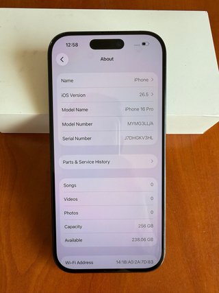 iPhone 16 Pro 256GB Negro