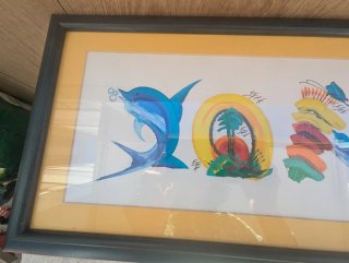 Quadro JOANA Ilustrado 60x24cm