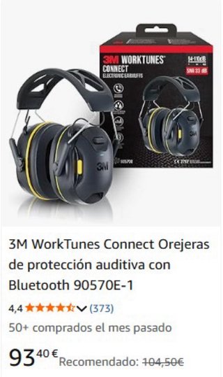 3M Worktunes Connect Auriculares Electrónicos