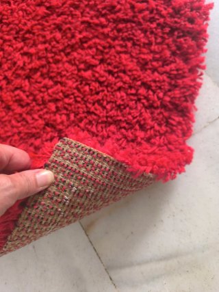 Alfombra Pelo Largo Roja 130x190 cm