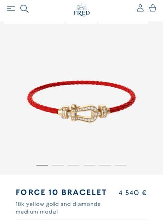 Pulsera FRED Force 10 Oro y Diamantes