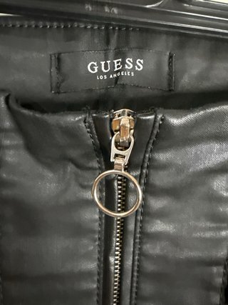 Minifalda Guess Negra Cremallera