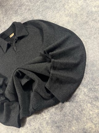 Vintage Knit Polo Collar Ribbed Smart Casual Prepp