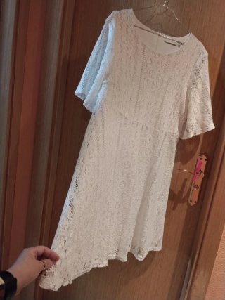 Vestido blanco de encaje Ibicenco