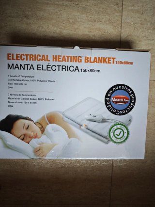 Manta Eléctrica Calefactora 150x80cm