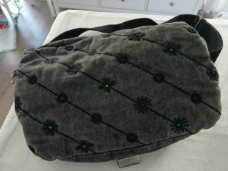 Bolso Desigual Gris con Detalles Multicolor