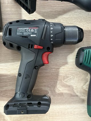 Radial y taladro Wurth con baterías y cargador