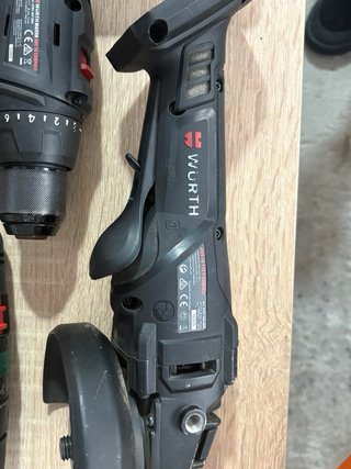 Radial y taladro Wurth con baterías y cargador