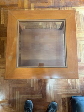 Mesa de centro madera y cristal