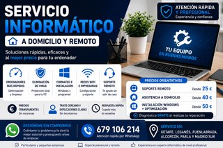 Servicio Informático a Domicilio y Remoto – Getafe