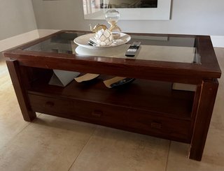 Mesa de centro Banak Importa madera y cristal