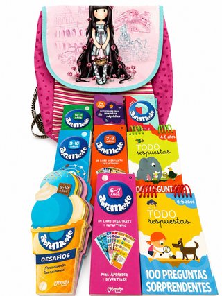 Mochila Gorjuss + 9 Libros Educativos Ábremete