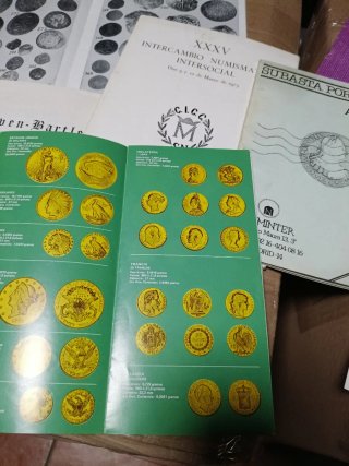 Lote numismatico: Libri, opuscoli, cataloghi