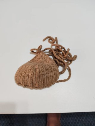Sujetador de baño crochet beige