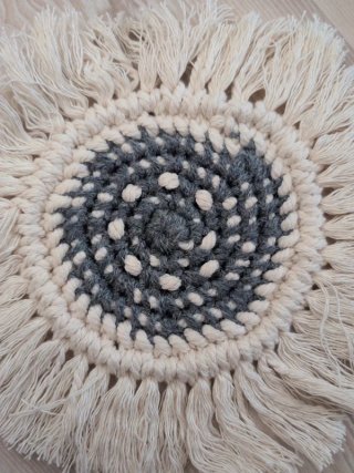 Sottobicchiere macramè fatto a mano
