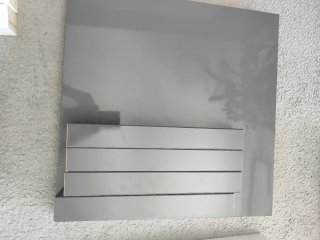 3 Mesas Lack Ikea Blancas y Grises