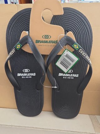 Chanclas BRASILERAS Negras Talla 45/46