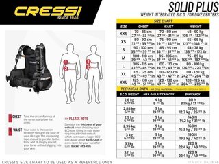 Cressi Chaleco hidrostático Solid Plus M NUEVO