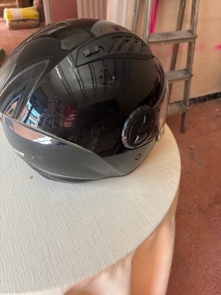 Casco Moto LS2 Negro con Visera Transparente