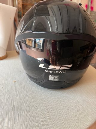 Casco Moto LS2 Negro con Visera Transparente