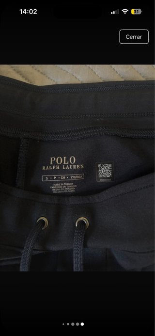 Polo Ralph Lauren Sudadera Negra Talla S ORIGINAL