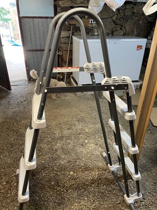 Escalera Intex Metal/Plástico Gris/Blanco