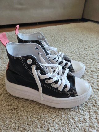 Converse negras y rosas talla 35.5