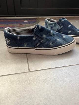Scarpe bimbo slip-on in denim