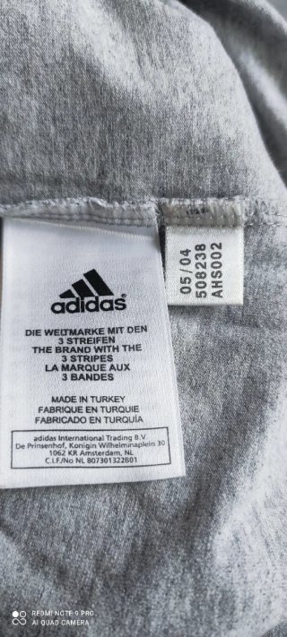 Camiseta Adidas Gris Manga Corta