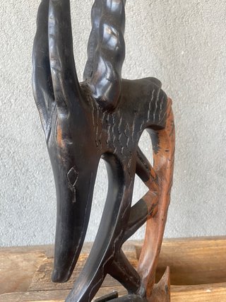 Grande scultura africana antilope Chi Wara Bamana