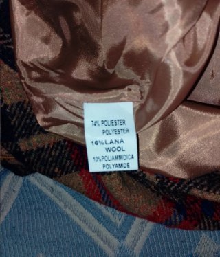 Minigonna a quadri beige e rossa