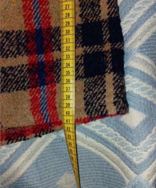 Minigonna a quadri beige e rossa
