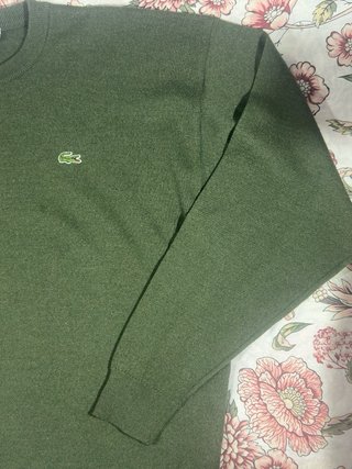 Jersey Lacoste Verde Oliva Vintage Talla XXL