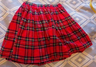 Minigonna a quadri rossa