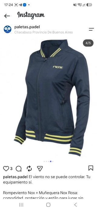 Chaqueta Cortavientos NOX Mujer Azul/Amarillo
