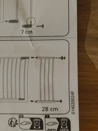 Extensión puerta seguridad 28 cm