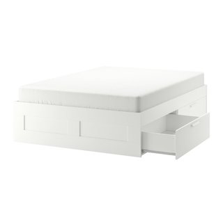 Estructura Cama 160x200cm almacenaje blanca IKEA.