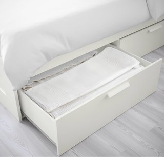 Estructura Cama 160x200cm almacenaje blanca IKEA.