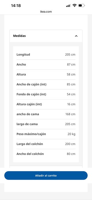Cama nido Ikea Brimnes blanca